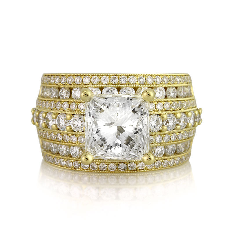 4.74ct Princess Cut Diamond Engagement Ring