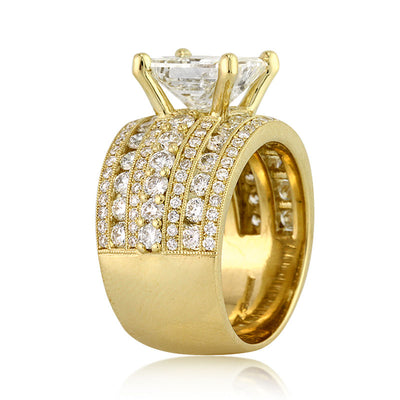 4.74ct Princess Cut Diamond Engagement Ring