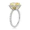 3.42ct Fancy Yellow Radiant Cut Diamond Engagement Ring