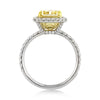 3.42ct Fancy Yellow Radiant Cut Diamond Engagement Ring