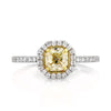 1.17ct Fancy Light Yellow Radiant Cut Diamond Engagement Ring