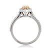 1.22ct Fancy Light Yellow Brown Pear Shaped Diamond Engagement Ring