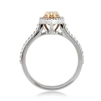 1.22ct Fancy Light Yellow Brown Pear Shaped Diamond Engagement Ring