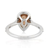 1.22ct Fancy Light Yellow Brown Pear Shaped Diamond Engagement Ring