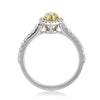 1.09ct Fancy Light Brown Green Yellow Pear Shaped Diamond Engagement Ring