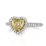 1.21ct Fancy Light Yellow Heart Shaped Diamond Engagement Ring
