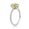 1.21ct Fancy Light Yellow Heart Shaped Diamond Engagement Ring