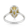 1.71ct Fancy Intense Yellow Pear Shaped Diamond Engagement Ring