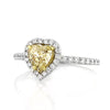 1.22ct Fancy Yellow Heart Shaped Diamond Engagement Ring