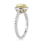 1.22ct Fancy Yellow Heart Shaped Diamond Engagement Ring