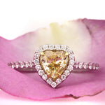 1.22ct Fancy Yellow Heart Shaped Diamond Engagement Ring