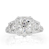 3.24ct Old Mine Cut Diamond Engagement Ring