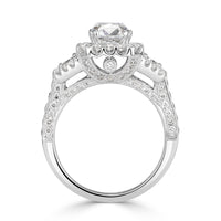 3.24ct Old Mine Cut Diamond Engagement Ring