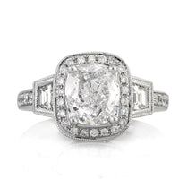 2.95ct Cushion Cut Diamond Engagement Ring