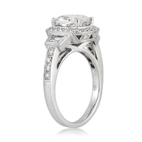 2.95ct Cushion Cut Diamond Engagement Ring