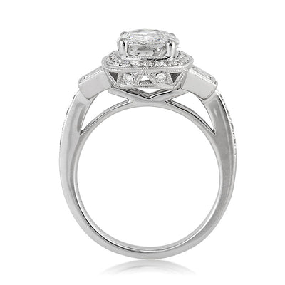 2.95ct Cushion Cut Diamond Engagement Ring