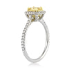 1.26ct Fancy Intense Yellow Radiant Cut Diamond Engagement Ring