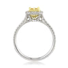 1.26ct Fancy Intense Yellow Radiant Cut Diamond Engagement Ring