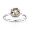 1.26ct Fancy Intense Yellow Radiant Cut Diamond Engagement Ring