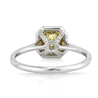 1.26ct Fancy Intense Yellow Radiant Cut Diamond Engagement Ring