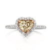 1.57ct Fancy Light Brown Yellow Heart Shaped Diamond Engagement Ring
