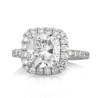 4.14ct Cushion Cut Diamond Engagement Ring