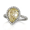 3.09ct Fancy Yellow Pear Shaped Diamond Engagement Ring