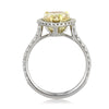 3.09ct Fancy Yellow Pear Shaped Diamond Engagement Ring