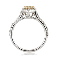 1.50ct Fancy Brown Yellow Pear Shaped Diamond Engagement Ring