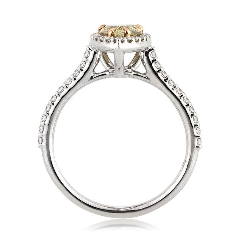 1.50ct Fancy Brown Yellow Pear Shaped Diamond Engagement Ring