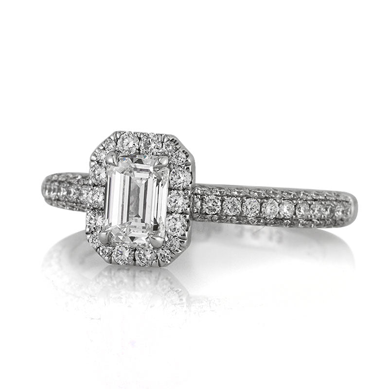 1.56ct Emerald Cut Diamond Engagement Ring