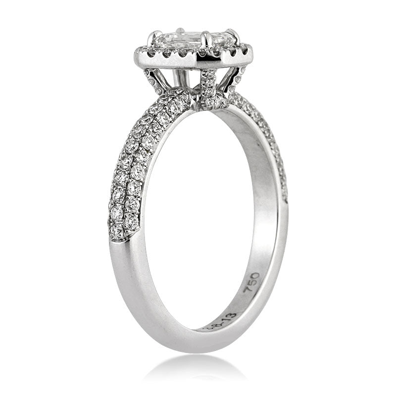 1.56ct Emerald Cut Diamond Engagement Ring