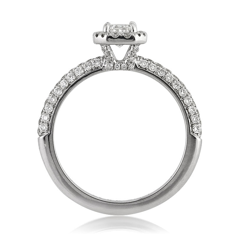 1.56ct Emerald Cut Diamond Engagement Ring