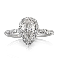1.62ct Pear Shaped Diamond Engagement Ring