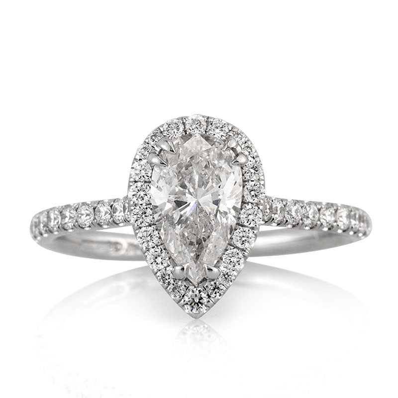 1.62ct Pear Shaped Diamond Engagement Ring