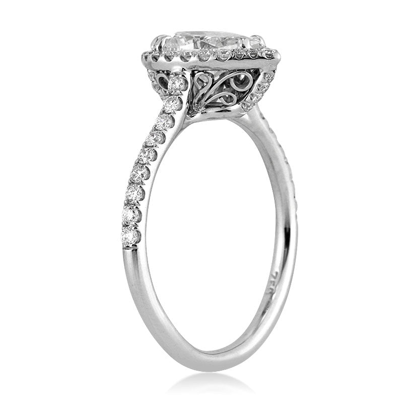 1.62ct Pear Shaped Diamond Engagement Ring