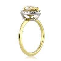 1.73ct Fancy Light Yellow Pear Shaped Diamond Engagement Ring