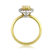 1.73ct Fancy Light Yellow Pear Shaped Diamond Engagement Ring