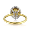 1.73ct Fancy Light Yellow Pear Shaped Diamond Engagement Ring