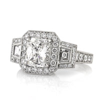 3.14ct Cushion Cut Diamond Engagement Ring