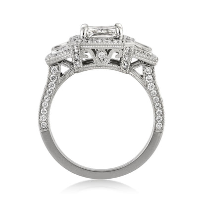3.14ct Cushion Cut Diamond Engagement Ring