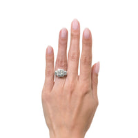 3.14ct Cushion Cut Diamond Engagement Ring