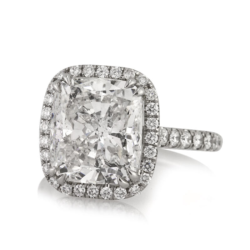 6.92ct Cushion Cut Diamond Engagement Ring