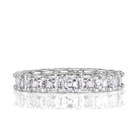3.65ct Asscher Cut Diamond Eternity Band in Platinum