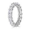 3.65ct Asscher Cut Diamond Eternity Band in Platinum