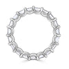 3.65ct Asscher Cut Diamond Eternity Band in Platinum
