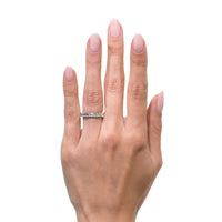 3.65ct Asscher Cut Diamond Eternity Band in 18k Yellow Gold