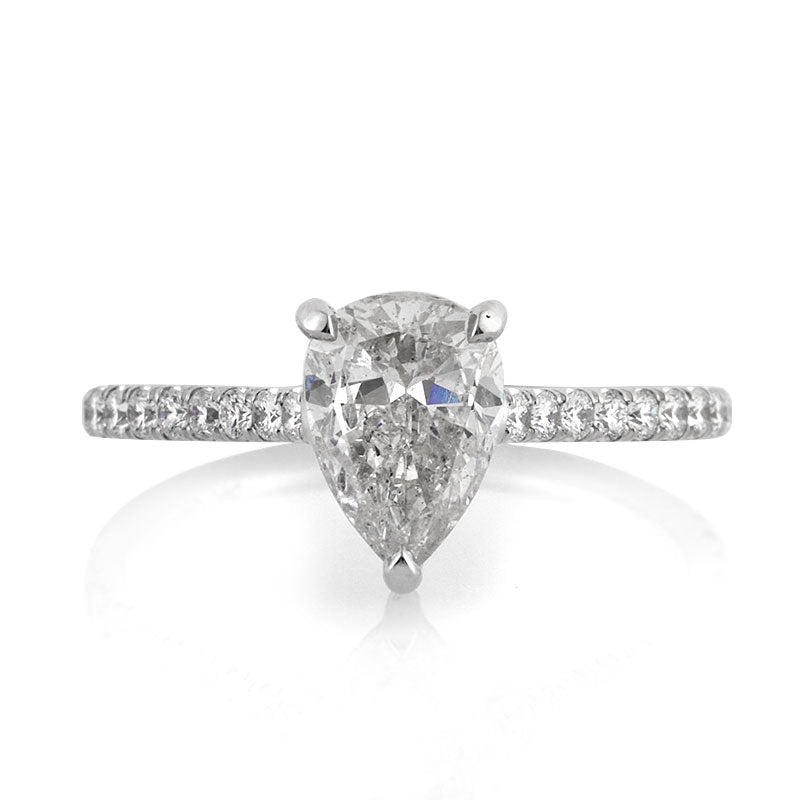 1.58ct Pear Shaped Diamond Engagement Ring