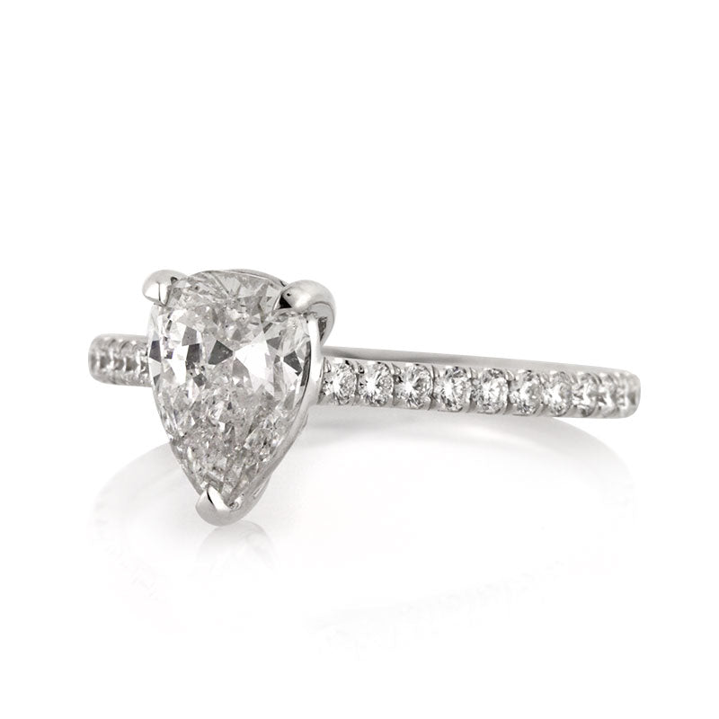 1.58ct Pear Shaped Diamond Engagement Ring