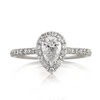 1.11ct Pear Shaped Diamond Engagement Ring